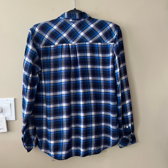 Gap Navy/Blue/White/Pink Plaid l/s Shirt - Picture 6 of 9